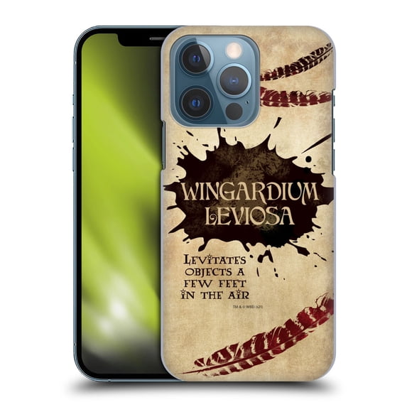 Head Case Designs Officially Licensed Harry Potter Deathly Hallows XLVI Wingardium Leviosa Hard Back Case Compatible with Apple iPhone 13 Pro
