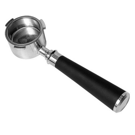 Stainless Steel 51mm Bottomless Hollow Simple Style Long Coffee Handle for Coffee Maker Detachable Design,C