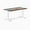 Pheasantwood Blue River / White, variant on Desky Resin Hardwood Office Desk - White Ash Emerald River / 60 X 30 Inches / Matte Black