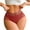 Red, variant on String Bikini Panties Women High Waisted Sports Shorts Knitted Fashionable Casual Pants Underwear for Women Briefs Yellow XL