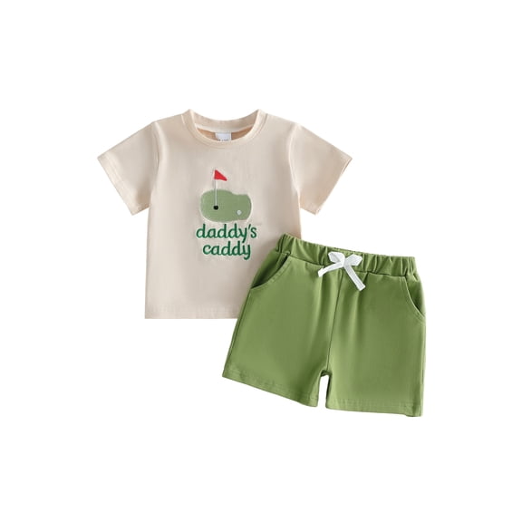 Lairauiy Toddler Baby Boys Summer Clothes Set 6 12 18 24 Months 2T 3T Short Sleeve Tops T shirt with Shorts 2Pcs Outfit