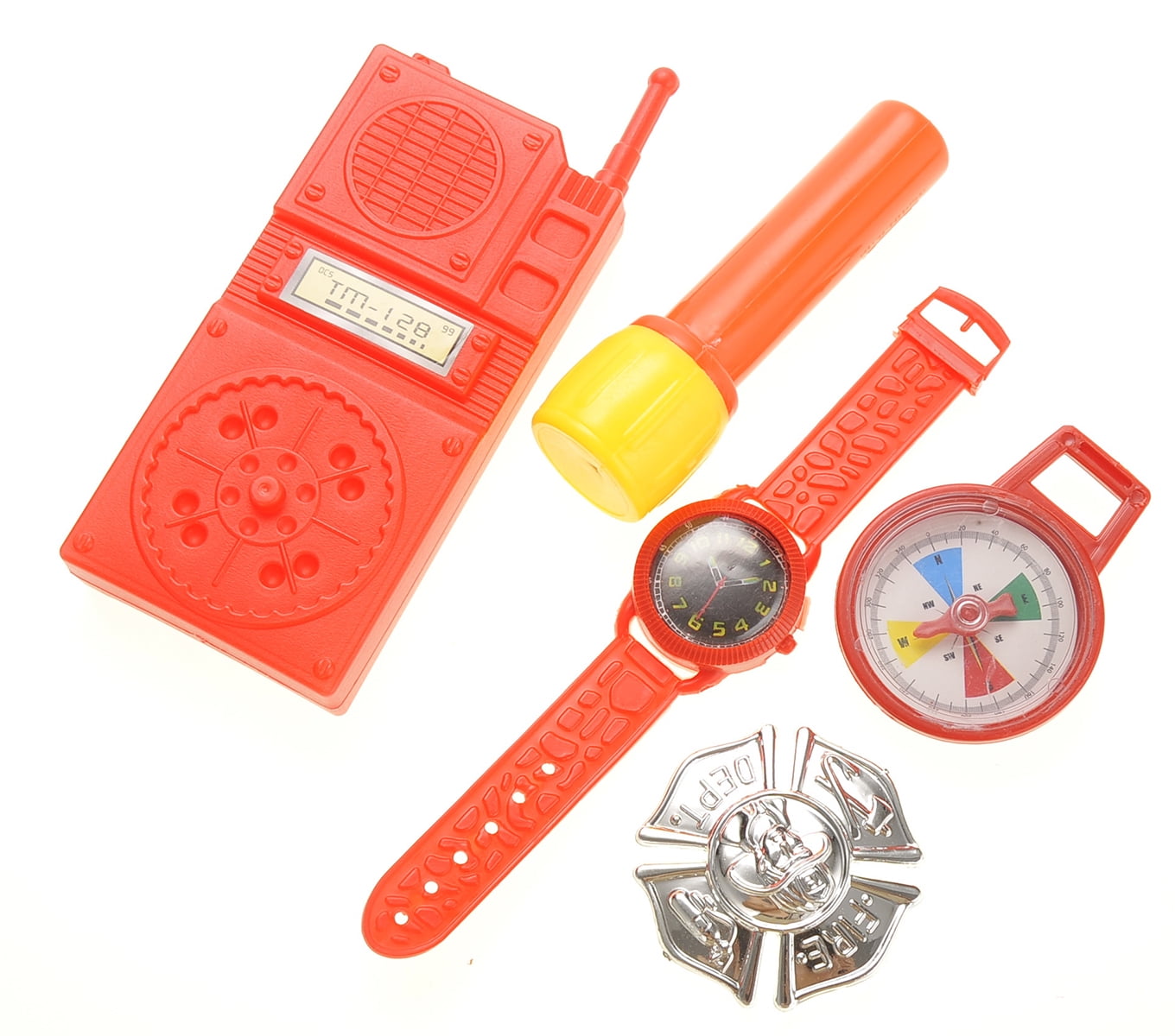 Fireman Gear Play Set for Kids With Helmet, Microphone and Accessories