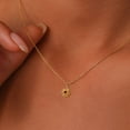Birthstone Birthflower Necklaces for Women 14K Gold Plated Lotus