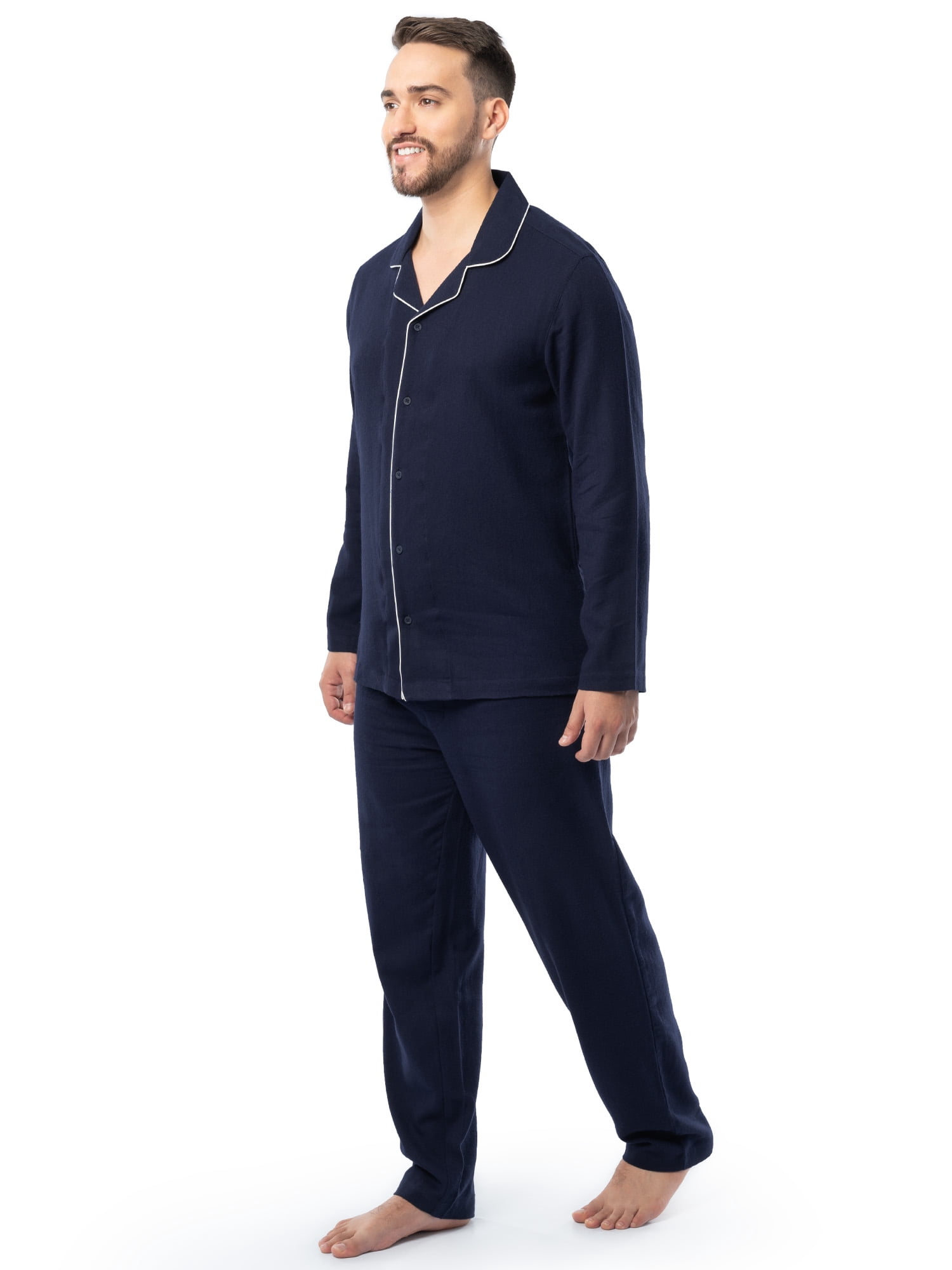 Fruit of the Loom Men's Flannel Top and Bottom Pajama Set, Sizes S-5XL