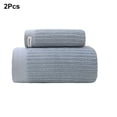 thumbnail image 3 of Toalla de baño de algodón Billuyoard 2 unids/set Rectangular hogar baño ducha cara toalla gris, 3 of 6