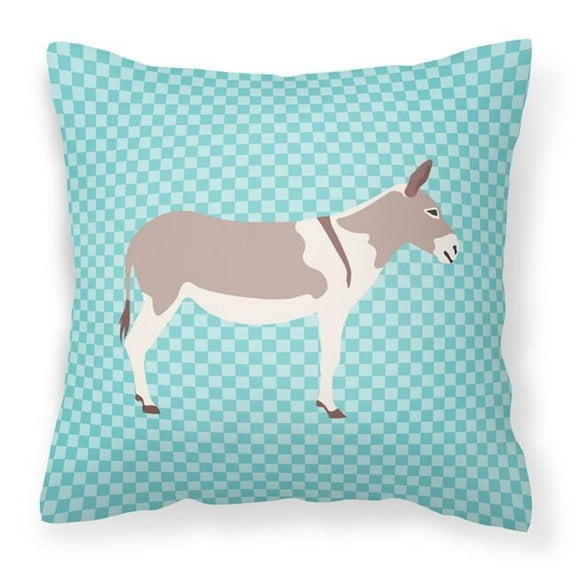 Carolines Treasures BB8020PW1818 Australian Teamster Donkey Blue Check Fabric Decorative Pillow, 18 x 18 in.