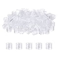 thumbnail image 1 of Uxcell 300-Pack Etiquetas en Blanco para Marcadores de Perchas de Ropa, Clips de Plástico que se Ajustan a Varillas de 3.5mm para Perchas de Ropa [Transparente], 1 of 1