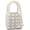 Cream, variant on Womens Beaded Handbags Handmade Weave Crystal Pearl Tote Bags