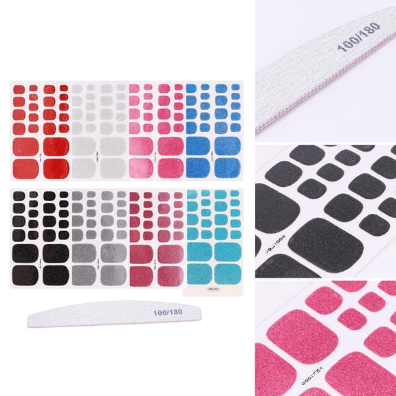Soimiss 8 Sheets Toe Nail Wraps Assorted Nails for Women at Holiday Event