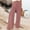 *Pink, variant on ClodeEU Women's High Waist Wide Leg Pants ,Solid Color Button Zipper Pocket Casual Pants Pink,Womens Plus XXXL