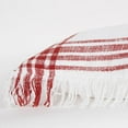thumbnail image 3 of Rizzy Home Plaid 18" x 18" Poly Filled Pillow with Woven Cotton Cover-White/Red, 3 of 5