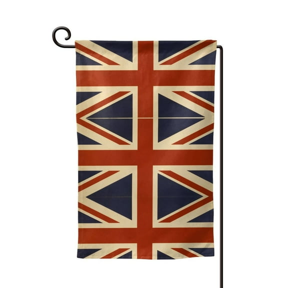 Retro British Flag Garden Flag Double Sided Small Flag Yard Home Decorative Flags Banner 12.5 x 18 Inch Square