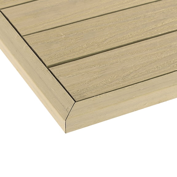 1/12 ft. x 1 ft. Quick Deck Composite Deck Tile Outside Corner Trim in Japanese Cedar (2-Pieces/Box)
