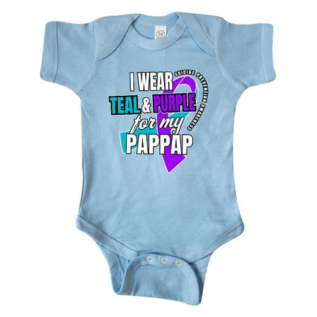 

Inktastic Suicide Prevention I Wear Teal and Purple for My Pappap Gift Baby Boy or Baby Girl Bodysuit