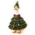 thumbnail image 2 of Christmas Tree Porch Goose Outfit Set for 23 Inch Statue with Star Hat and Golden Bells Holiday Yard Decor, 2 of 7