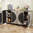 thumbnail image 3 of 63-Inch Sideboard Buffet Cabinet with Storage, Kitchen Buffet Storage Cabinet with Adjustable Shelf, 3 of 6