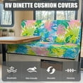 thumbnail image 4 of Uorisanigo 2 Pack Camper Dinette Cushion Covers Stretchable Hawaiian Banana Leaf RV Seat Sofa Cover Dirt-Resistant Couch Cushion Slipcovers Camper Decor Fit Most Travel Trailer Couch, 4 of 7