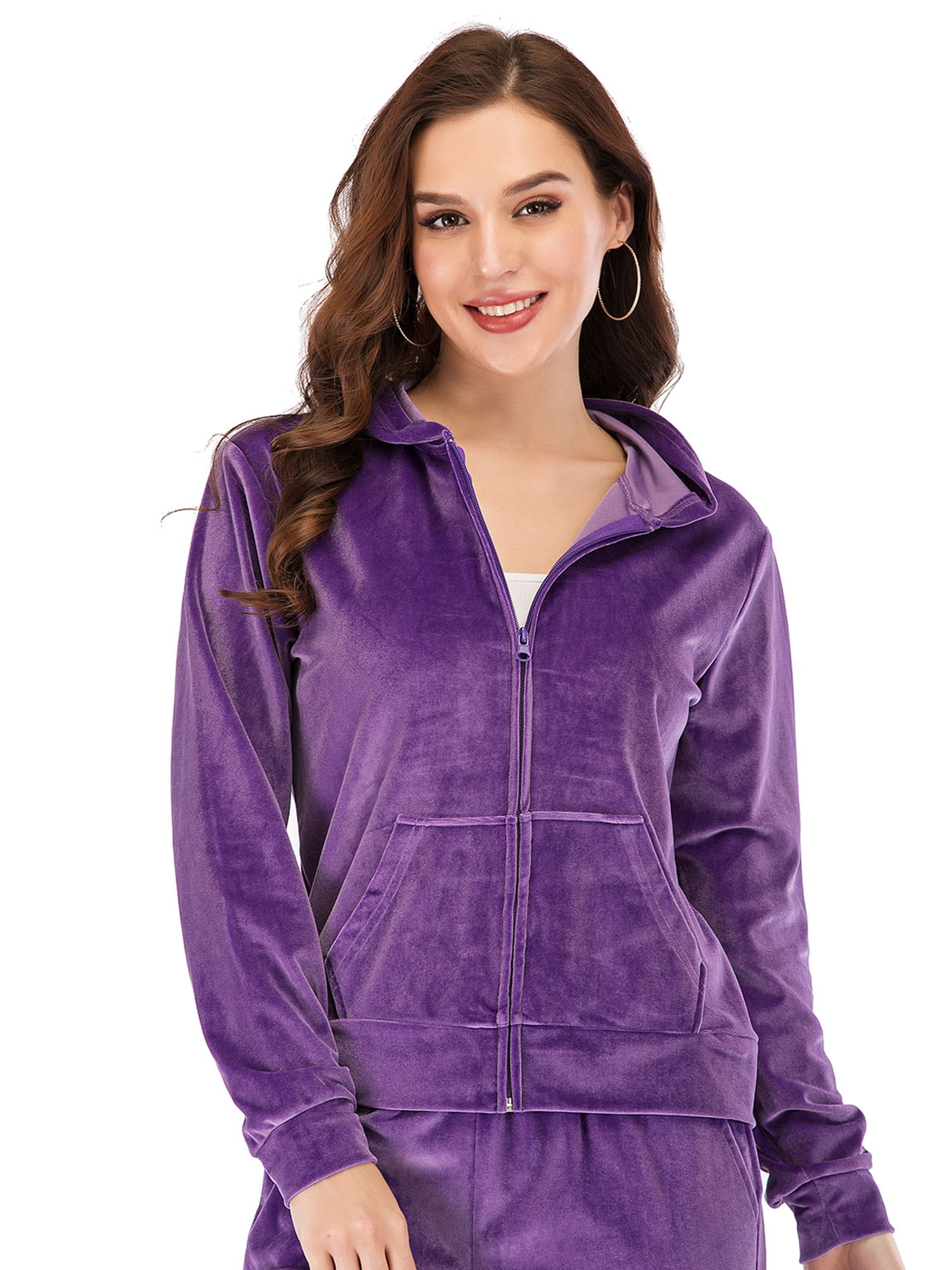 purple zipper hoodie