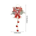 thumbnail image 3 of Christmas Bell Hanging Ornament Red 15.7in Holiday Door Pendant with Chimes for Tree Wall Balcony Living Room Decoration Christmas Home Window Festive Display, 3 of 6