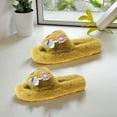 thumbnail image 6 of Women Plush Slippers Anti Slip Floor Slippers Breathable Slip on House Shoes Yellow 36, 6 of 8