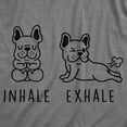 thumbnail image 2 of Mens Inhale Exhale French Bulldog T Shirt Funny Farting Yoga Puppy Lover Dog Tee Graphic Tees, 2 of 7