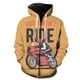 thumbnail image 1 of Sudadera con capucha y cremallera para hombre, estilo punk, de motocicleta, con estampado 3D, de gran tamaño, de manga larga, unisex, para adolescentes, gran oferta 2024, ropa de calle divertida, 1 of 6