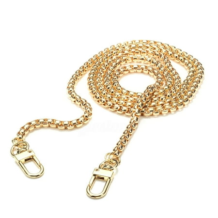 - 47 Inchs DIY Purse Metal Chain Strap Replacement Gold Crossbody Shoulder Strap Handbag - Gold
