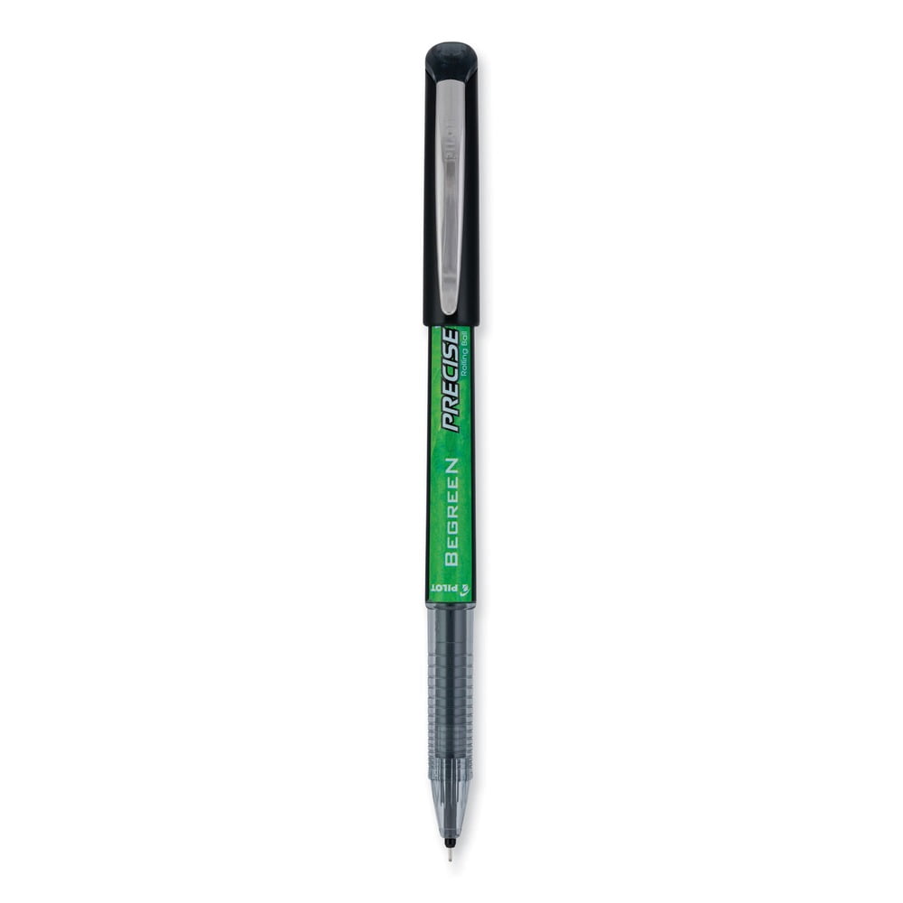 0.5 mm Extra-Fine Precise V5 BeGreen Stick Roller Ball Pen - Black Ink, Black Barrel (1-Dozen)