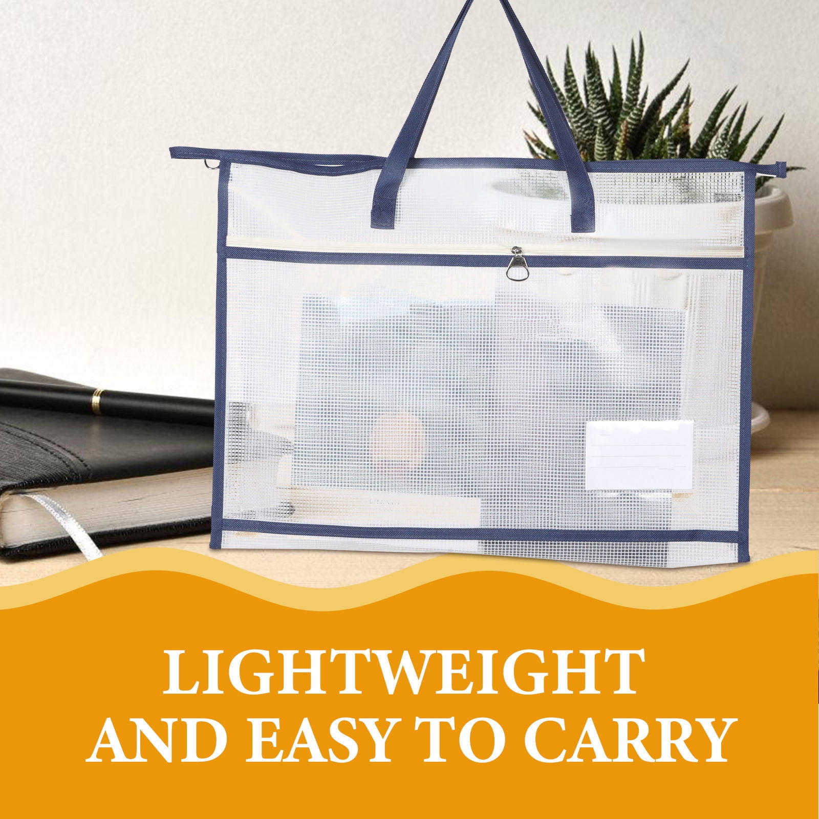 WRISTBIQUE Large Capacity Craft Storage Organizer Tote Bag, PVC, Assorted Colors, 6 Pieces for Art and Craft Supplies