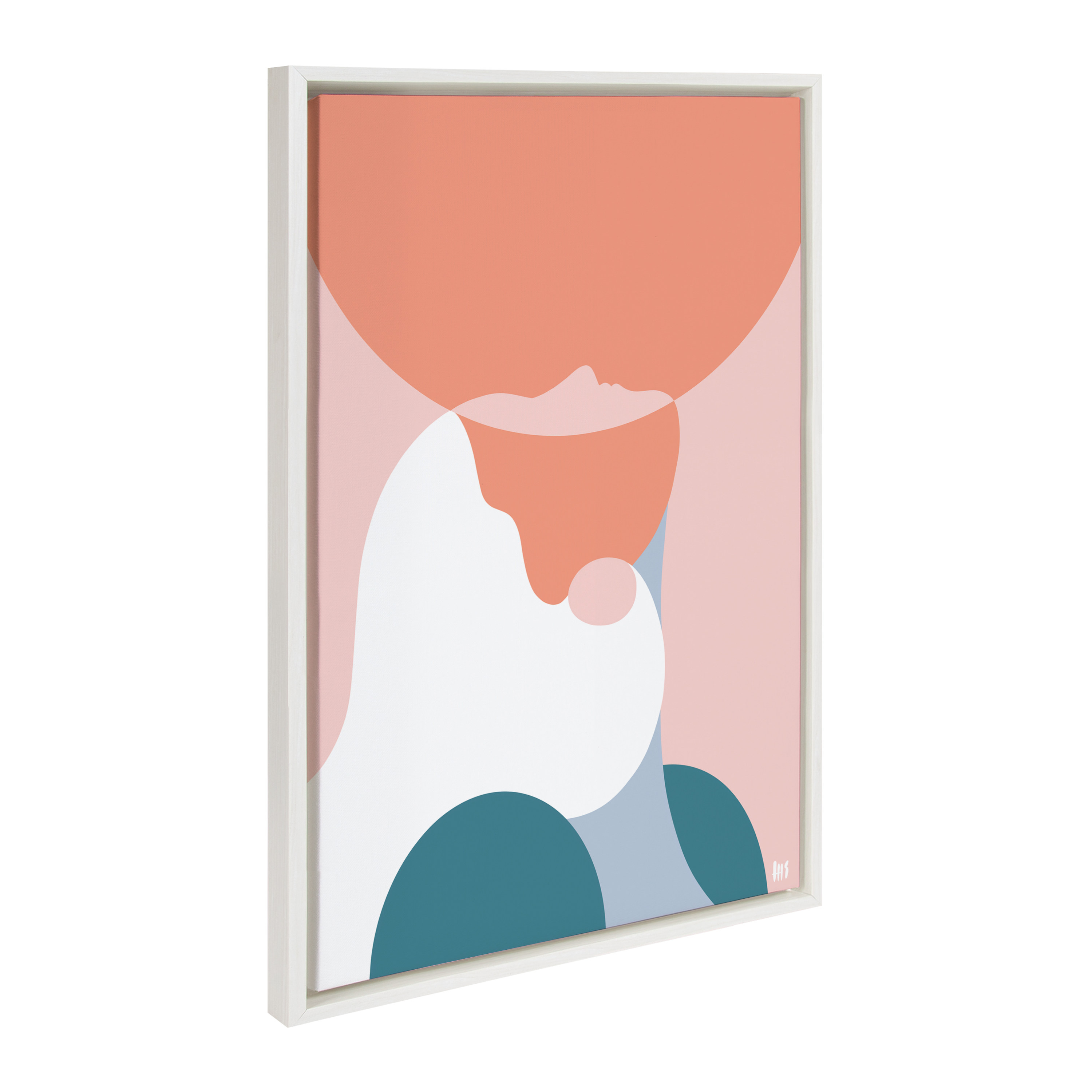 Kate and Laurel Sylvie You Are Enough Framed Canvas Wall Art by Maggie Stephenson, 23x33 White, Motivational Feminine Wall Décor