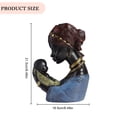 thumbnail image 3 of Escultura negra africana de resina, artesanías, figuritas de mujer negra para estudio de oficina JShteea  Libre de BPA, 3 of 6