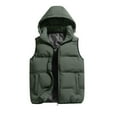 thumbnail image 2 of Ashirexll Womens Vests Outerwear, Puffer Vest Women, Zip Up Sleeveless Top with Hood and Color Contrast Casual Fashion, 2 of 6