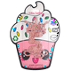 thumbnail image 1 of Cake Topper Rosa Glitter #5 Velin Fiestin Cake topper Glitter #5, 1 of 9