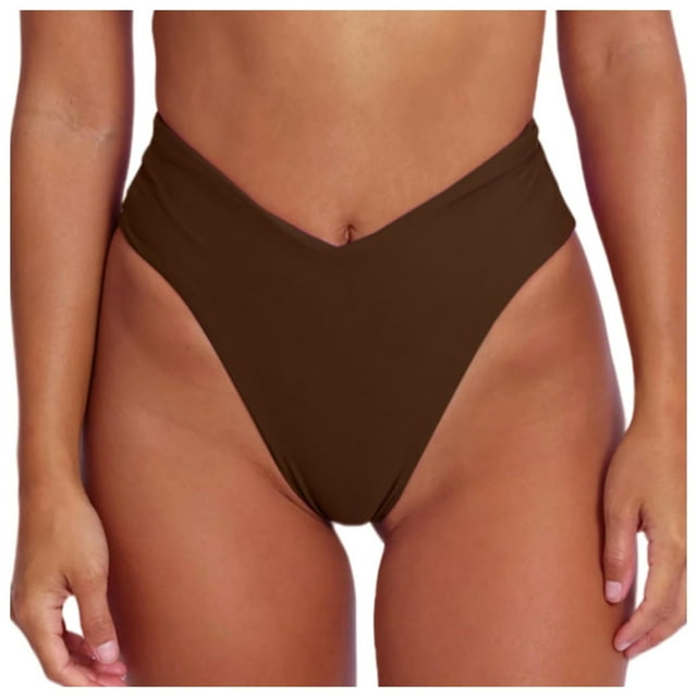 Bas de Bikini pour Femmes Aguichant Coupe en V Taille Haute