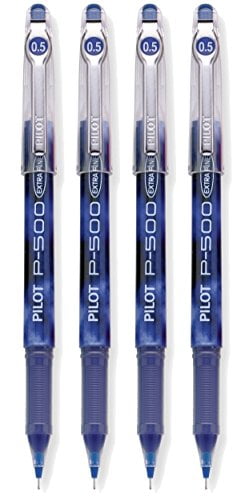 Pilot Precise P-500 Gel Rolling Ball Pen, Extra Fine Blue Ink 4-PACK(38601)
