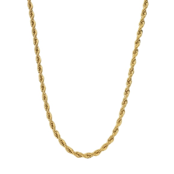 Cadena De Cuerda De Oro 5mm Cruze Hipoalergénico