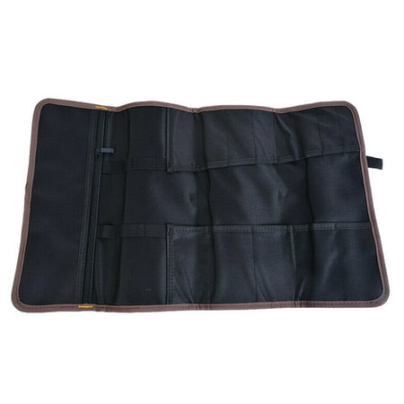 

Rosarivae Electrician Repair Tool Roll Organizer Multifunctional Tool Bag Wrench Hammer Chisel Screwdriver Storage Pouch Tool Utility Bag (Black)
