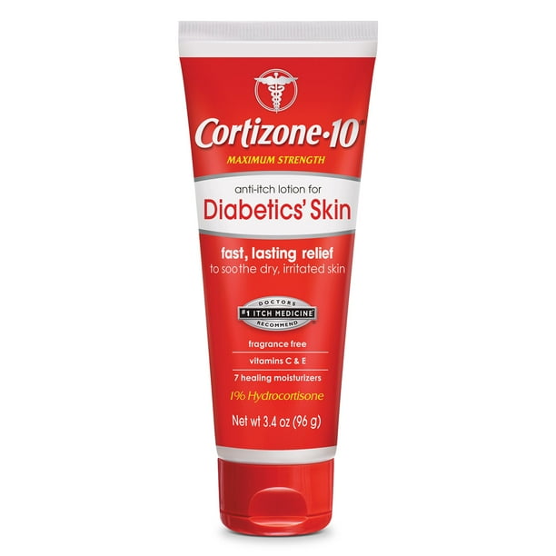 Cortizone 10 AntiItch Lotion, Diabetic Skin (3.4 Oz, Tube) Walmart