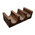 thumbnail image 4 of jifeng Wooden Tacos Holder Food Display Food Serving Stand Taco Rack for Restaurant Triple, 4 of 9