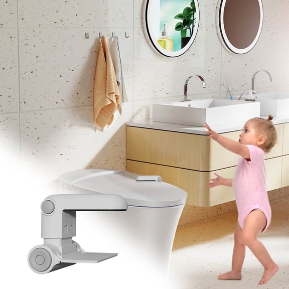 Baby Proof Toilet Lock | Universal Toilet Lid Lock for Child & Pet Safety - Adjustable Height | Easy One-Hand Operation | Durable No-Tool Install | Prevents Unwanted Opening | 1 Pack