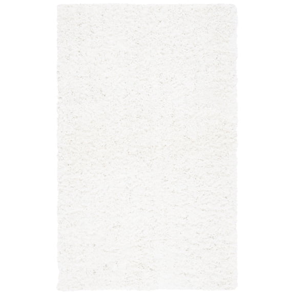 SAFAVIEH New Orleans Ivory Solid Shag Area Rug, Ivory, 4' x 6'