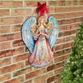 thumbnail image 6 of Designocracy 8611024H 24 x 18 in. Blue Floral Angel Holiday Christmas Door Decor, 6 of 8