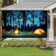 thumbnail image 4 of 5x3ft Camping Forest Scene Photography Backdrop Adventure Camper RV Kids Photography Backdrop Farmhouse Travel Trailers Party Decor Photo Backdrops Cabin Campfire Photo Booth Props Background, 4 of 5