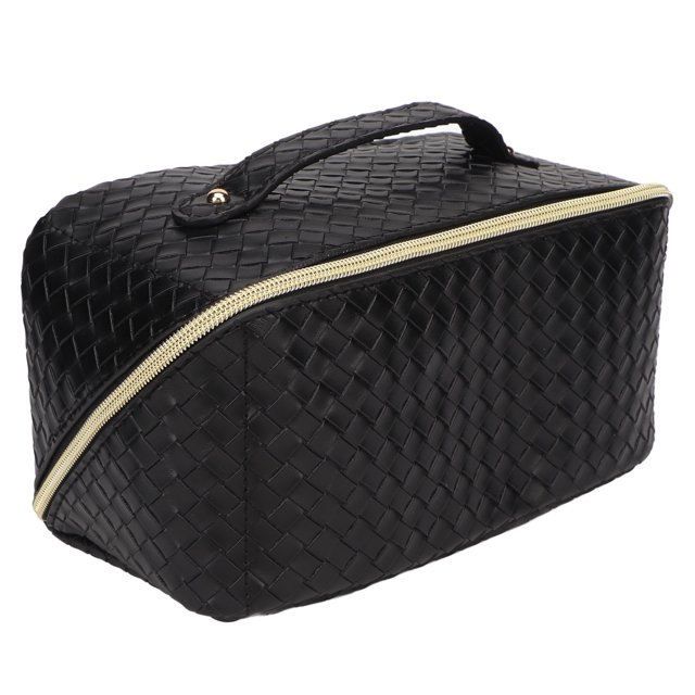 Bolsa de maquillaje bolsa de maquillaje de viaje diseño de rejilla PU de gran capacidad multiusos para mujer ANGGREK Otros