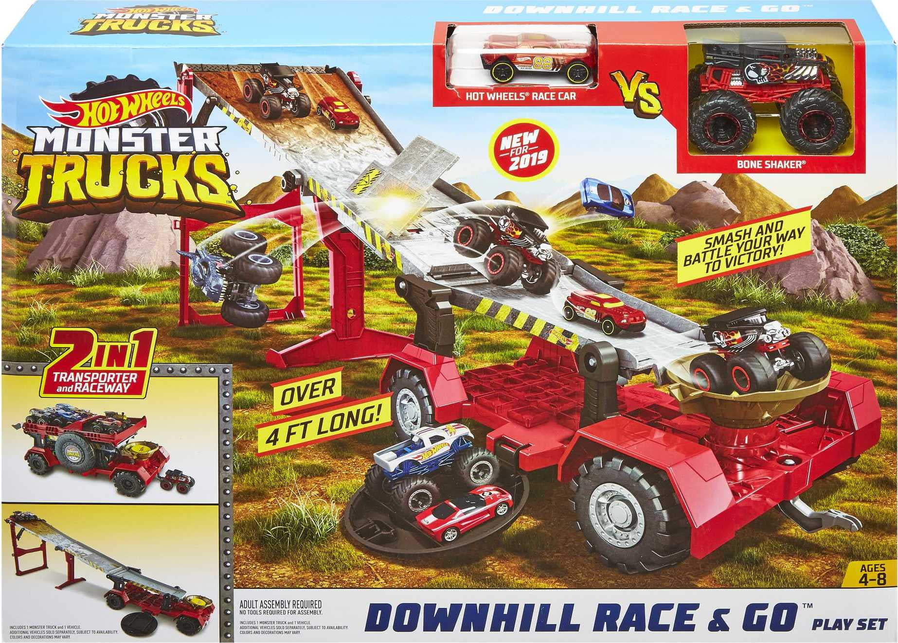 Hot Wheels Monster Trucks Transporter with Track and Uganda Ubuy