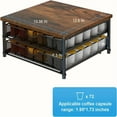thumbnail image 3 of QJUHUNG Counter Coffee Pod Holder  K Cup Storage Drawer Holder  K Cup Capsule Storage Pod Storage Box  Coffee Site Capsule Storage With Sliding Basket  Brown, 3 of 6