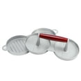 thumbnail image 1 of Hamburger Maker Hamburger Press  Hamburger Patty  Diy Hamburger Patty  2 Grids Round Shape DIY Kitchen Non-Stick Hamburger Press Patty Maker  With Wood Handle, 1 of 8