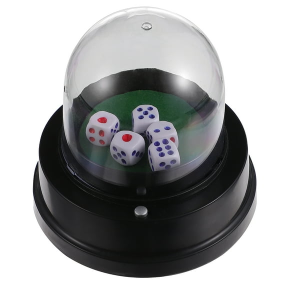 Electric Dice Cup for Game Use Compact and Light Black Plastic Perfect for Travel and Various Dice Games