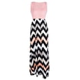 thumbnail image 4 of Plus Sizer Women Boho Summer Evening Party Casual Sundress Wave Stripe Oversized Strappy Long Maxi Dress #WAE, 4 of 5