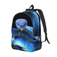 thumbnail image 2 of Daiia Blue Viper Snake Vintage Canvas Backpack for Men and Women ,Hiking Backpack,Travel Laptop Bag for School,Large Capacity Backpack, 2 of 8